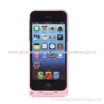 Hot Sale 2,200mAh External Clamp Battery Case for iPhone 5S, 5V DC/500mA Input